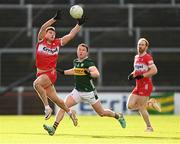2 February 2025; Conor Doherty of Derry in action against Tadhg Morley of Kerry during the Allianz Football League Division 1 match between Derry and Kerry at Celtic Park in Derry. Photo by Stephen McCarthy/Sportsfile