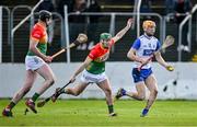 2 February 2025; Sean Walsh of Waterford on his way to scoring his side's first goal during the Allianz Hurling League Division 1B match between Carlow and Waterford at Netwatch Cullen Park in Carlow. Photo by Stephen Marken/Sportsfile