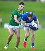 2 February 2025; Cormac McKeogh of Cavan in action against Ciarán Caulfield of Meath during the Allianz Football League Division 2 match between Meath and Cavan at Páirc Tailteann in Navan, Meath. Photo by Tyler Miller/Sportsfile