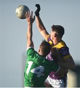 2 February 2025; Robbie Childs of Limerick in action against Gavin Sheehan of Wexford during the Allianz Football League Division 4 match between Limerick and Wexford at Mick Neville Park in Rathkeale, Limerick. Photo by Tom Beary/Sportsfile