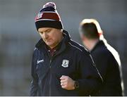 2 February 2025; Galway manager Micheál Donoghue celebrates at the final whistle after the Allianz Hurling League Division 1A match between Kilkenny and Galway at UPMC Nowlan Park in Kilkenny. Photo by David Fitzgerald/Sportsfile
