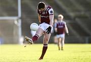 2 February 2025; Shane Walsh of Galway scores a two-pointer during the Allianz Football League Division 1 match between Mayo and Galway at Hastings Insurance MacHale Park in Castlebar, Mayo. Photo by Piaras Ó Mídheach/Sportsfile