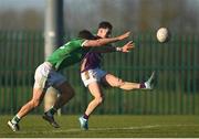 2 February 2025; Seán Nolan of Wexford in action against Cillian Fahy of Limerick during the Allianz Football League Division 4 match between Limerick and Wexford at Mick Neville Park in Rathkeale, Limerick. Photo by Tom Beary/Sportsfile