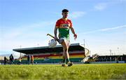 2 February 2025; Donagh Murphy of Carlow after his side's victory in the Allianz Hurling League Division 1B match between Carlow and Waterford at Netwatch Cullen Park in Carlow. Photo by Stephen Marken/Sportsfile