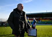 2 February 2025; Carlow manager Tom Mullally after his side's victory in the Allianz Hurling League Division 1B match between Carlow and Waterford at Netwatch Cullen Park in Carlow. Photo by Stephen Marken/Sportsfile