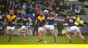 2 February 2025; Craig Morgan of Tipperary is tackled by Conor Foley of Wexford during the Allianz Hurling League Division 1A match between Tipperary and Wexford at FBD Semple Stadium in Thurles, Tipperary. Photo by Brendan Moran/Sportsfile