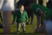 2 February 2025; Dylan aged 1 and a half with his dad Iain Corbett of Limerick after the Allianz Football League Division 4 match between Limerick and Wexford at Mick Neville Park in Rathkeale, Limerick. Photo by Tom Beary/Sportsfile