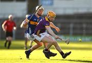 2 February 2025; Simon Donohoe of Wexford in action against Darragh McCarthy of Tipperary during the Allianz Hurling League Division 1A match between Tipperary and Wexford at FBD Semple Stadium in Thurles, Tipperary. Photo by Brendan Moran/Sportsfile