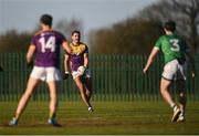 2 February 2025; Glen Malone of Wexford on his way to scoring a point from a handpass during the Allianz Football League Division 4 match between Limerick and Wexford at Mick Neville Park in Rathkeale, Limerick. Photo by Tom Beary/Sportsfile