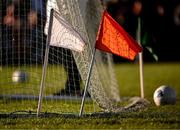 2 February 2025; A genaral view of the white and the orange flags at one of the goalposts during the Allianz Football League Division 1 match between Mayo and Galway at Hastings Insurance MacHale Park in Castlebar, Mayo. Photo by Piaras Ó Mídheach/Sportsfile