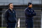 2 February 2025; Wexford coach David Franks, left, and manager Keith Rossiter during the Allianz Hurling League Division 1A match between Tipperary and Wexford at FBD Semple Stadium in Thurles, Tipperary. Photo by Brendan Moran/Sportsfile