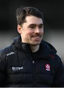 2 February 2025; Derry strength and conditioning coach Cairbre Ó Cairealláin before the Allianz Football League Division 1 match between Derry and Kerry at Celtic Park in Derry. Photo by Stephen McCarthy/Sportsfile