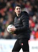 2 February 2025; Derry strength and conditioning coach Cairbre Ó Cairealláin before the Allianz Football League Division 1 match between Derry and Kerry at Celtic Park in Derry. Photo by Stephen McCarthy/Sportsfile