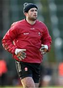 2 February 2025; Derry goalkeeper Odhran Lynch before the Allianz Football League Division 1 match between Derry and Kerry at Celtic Park in Derry. Photo by Stephen McCarthy/Sportsfile