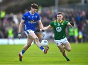 2 February 2025; Cian Reilly of Cavan in action against Jordan Morris of Meath during the Allianz Football League Division 2 match between Meath and Cavan at Páirc Tailteann in Navan, Meath. Photo by Tyler Miller/Sportsfile