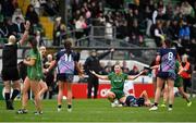 3 February 2025; Vikki Wall of Meath reacts during the 2025 Lidl Ladies National Football League Division 1 match between Meath and Mayo at Páirc Tailteann in Navan, Meath. Photo by David Fitzgerald/Sportsfile
