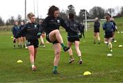 3 February 2025; Kayleigh Cronin of Kerry warms-up before the 2025 Lidl Ladies National Football League Division 1 match between Waterford and Kerry at SETU Waterford in Carriganore, Waterford. Photo by Piaras Ó Mídheach/Sportsfile