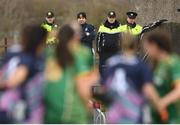 3 February 2025; Members of An Garda Síochána look on during the 2025 Lidl Ladies National Football League Division 1 match between Meath and Mayo at Páirc Tailteann in Navan, Meath. Photo by David Fitzgerald/Sportsfile