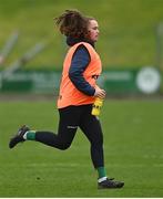 3 February 2025; Emma Duggan of Meath acting as water carrier during the 2025 Lidl Ladies National Football League Division 1 match between Meath and Mayo at Páirc Tailteann in Navan, Meath. Photo by David Fitzgerald/Sportsfile