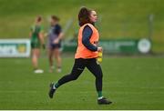 3 February 2025; Emma Duggan of Meath acting as water carrier during the 2025 Lidl Ladies National Football League Division 1 match between Meath and Mayo at Páirc Tailteann in Navan, Meath. Photo by David Fitzgerald/Sportsfile