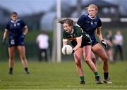 3 February 2025; Roisin Smith of Kerry in action against Clare Walsh of Waterford during the 2025 Lidl Ladies National Football League Division 1 match between Waterford and Kerry at SETU Waterford in Carriganore, Waterford. Photo by Piaras Ó Mídheach/Sportsfile