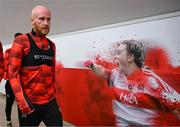 3 February 2025; Derry City's Liam Boyce makes his way to the training pitch at their new training facility, the Owenbeg Derry GAA Centre, in Dungiven, Derry. Photo by Stephen McCarthy/Sportsfile