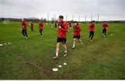 3 February 2025; Derry City's Ronan Boyce during a pitch training session at their new training facility, the Owenbeg Derry GAA Centre, in Dungiven, Derry. Photo by Stephen McCarthy/Sportsfile