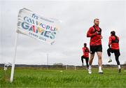 3 February 2025; Derry City's Mark Connolly during a pitch training session at their new training facility, the Owenbeg Derry GAA Centre, in Dungiven, Derry. Photo by Stephen McCarthy/Sportsfile