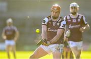 2 February 2025; Conor Whelan of Galway during the Allianz Hurling League Division 1A match between Kilkenny and Galway at UPMC Nowlan Park in Kilkenny. Photo by David Fitzgerald/Sportsfile