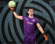 3 February 2025; Goalkeeper Brian Maher during a Derry City FC squad portraits session at Owenbeg Derry GAA Centre in Dungiven, Derry. Photo by Stephen McCarthy/Sportsfile