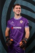 3 February 2025; Goalkeeper Brian Maher during a Derry City FC squad portraits session at Owenbeg Derry GAA Centre in Dungiven, Derry. Photo by Stephen McCarthy/Sportsfile