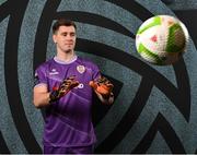 3 February 2025; Goalkeeper Brian Maher during a Derry City FC squad portraits session at Owenbeg Derry GAA Centre in Dungiven, Derry. Photo by Stephen McCarthy/Sportsfile