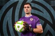 3 February 2025; Goalkeeper Brian Maher during a Derry City FC squad portraits session at Owenbeg Derry GAA Centre in Dungiven, Derry. Photo by Stephen McCarthy/Sportsfile