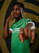 31 January 2025; Abel Alabi during a Kerry FC squad portrait session at Mounthawk Park in Tralee, Kerry. Photo by Brendan Moran/Sportsfile
