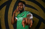 31 January 2025; Abel Alabi during a Kerry FC squad portrait session at Mounthawk Park in Tralee, Kerry. Photo by Brendan Moran/Sportsfile