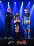 5 February 2025; Finn Harps manager Darren Murphy and Anto Dodd of Finn Harps during the SSE Airtricity Men’s Premier Division, SSE Airtricity Men’s First Division and SSE Airtricity Women’s Premier Division Launch 2025 at Mansion House in Dublin. Photo by Stephen McCarthy/Sportsfile