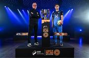 5 February 2025; Finn Harps manager Darren Murphy and Anto Dodd of Finn Harps during the SSE Airtricity Men’s Premier Division, SSE Airtricity Men’s First Division and SSE Airtricity Women’s Premier Division Launch 2025 at Mansion House in Dublin. Photo by Stephen McCarthy/Sportsfile