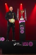 5 February 2025; Bohemians manager Alban Hysa during the SSE Airtricity Men’s Premier Division, SSE Airtricity Men’s First Division and SSE Airtricity Women’s Premier Division Launch 2025 at Mansion House in Dublin. Photo by Stephen McCarthy/Sportsfile