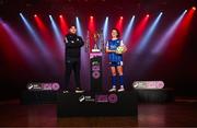 5 February 2025; Treaty United manager Sean Russell and Jillian O'Toole of Treaty United during the SSE Airtricity Men’s Premier Division, SSE Airtricity Men’s First Division and SSE Airtricity Women’s Premier Division Launch 2025 at Mansion House in Dublin. Photo by Stephen McCarthy/Sportsfile