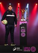5 February 2025; Treaty United manager Sean Russell during the SSE Airtricity Men’s Premier Division, SSE Airtricity Men’s First Division and SSE Airtricity Women’s Premier Division Launch 2025 at Mansion House in Dublin. Photo by Stephen McCarthy/Sportsfile