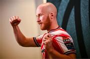 3 February 2025; Liam Boyce during a Derry City squad portrait session at Owenbeg Derry GAA Centre in Dungiven, Derry. Photo by Ramsey Cardy/Sportsfile