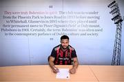 5 February 2025; Bohemians new signing Lys Mousset poses for a portrait during his unveiling at Bohemian FC offices in Dublin. Photo by Piaras Ó Mídheach/Sportsfile