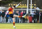 4 February 2025; Ben Barnes of St Fintan's High School School during the Bank of Ireland Leinster Rugby Boys Schools Senior Cup First Round match between Temple Carrig School and St Fintan's High School at Castle Avenue in Dublin. Photo by Matt Browne/Sportsfile