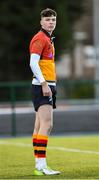 4 February 2025; Ben Barnes of St Fintan's High School School during the Bank of Ireland Leinster Rugby Boys Schools Senior Cup First Round match between Temple Carrig School and St Fintan's High School at Castle Avenue in Dublin. Photo by Matt Browne/Sportsfile