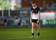 4 February 2025; Ryan Crawford of Newbridge College during the Bank of Ireland Leinster Rugby Boys Schools Junior Cup First Round match between Newbridge College and Presentation College, Bray at Energia Park in Dublin. Photo by Shauna Clinton/Sportsfile