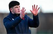 4 February 2025; Wesley College head coach Stephen Smith before the Bank of Ireland Leinster Rugby Boys Schools Junior Cup First Round match between Wesley College and Gonzaga College at Energia Park in Dublin. Photo by Shauna Clinton/Sportsfile
