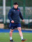4 February 2025; Wesley College head coach Stephen Smith before the Bank of Ireland Leinster Rugby Boys Schools Junior Cup First Round match between Wesley College and Gonzaga College at Energia Park in Dublin. Photo by Shauna Clinton/Sportsfile