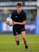 4 February 2025; Matthew Dignam of Wesley College during the Bank of Ireland Leinster Rugby Boys Schools Junior Cup First Round match between Wesley College and Gonzaga College at Energia Park in Dublin. Photo by Shauna Clinton/Sportsfile