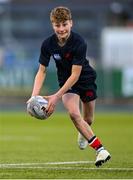 4 February 2025; Louis Rothwell of Wesley College during the Bank of Ireland Leinster Rugby Boys Schools Junior Cup First Round match between Wesley College and Gonzaga College at Energia Park in Dublin. Photo by Shauna Clinton/Sportsfile