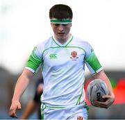 4 February 2025; Daniel Murphy of Gonzaga College during the Bank of Ireland Leinster Rugby Boys Schools Junior Cup First Round match between Wesley College and Gonzaga College at Energia Park in Dublin. Photo by Shauna Clinton/Sportsfile